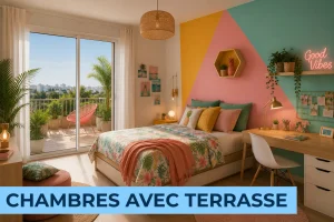 Duplex 4 pieces terrasse et balcon la vie de famille au vert prend de la haut 2 large
